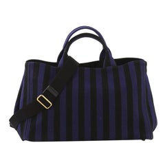 Prada Canapa Convertible Tote Canvas Large