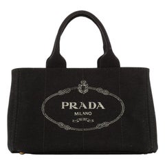 Prada Canapa Convertible Tote Canvas Medium