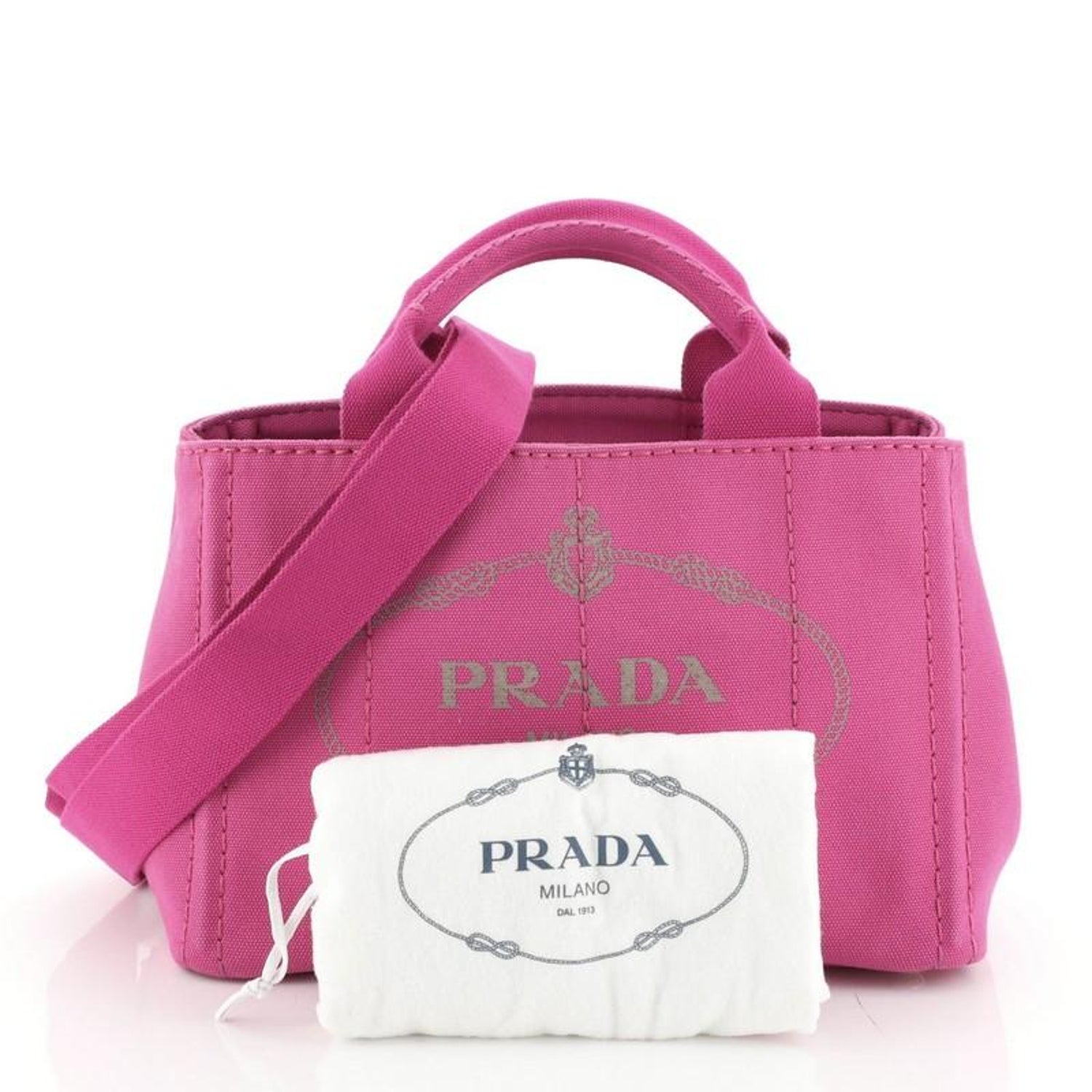 Prada Canapa Convertible Tote Canvas Mini At 1stdibs