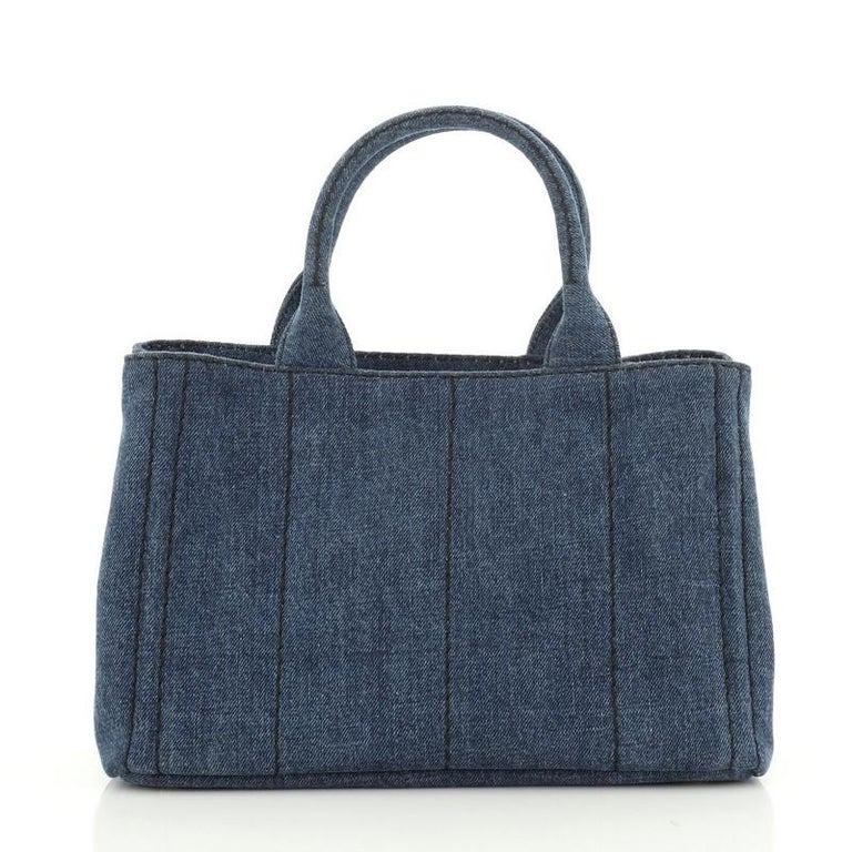 Prada Canapa Mini Canvas Tote