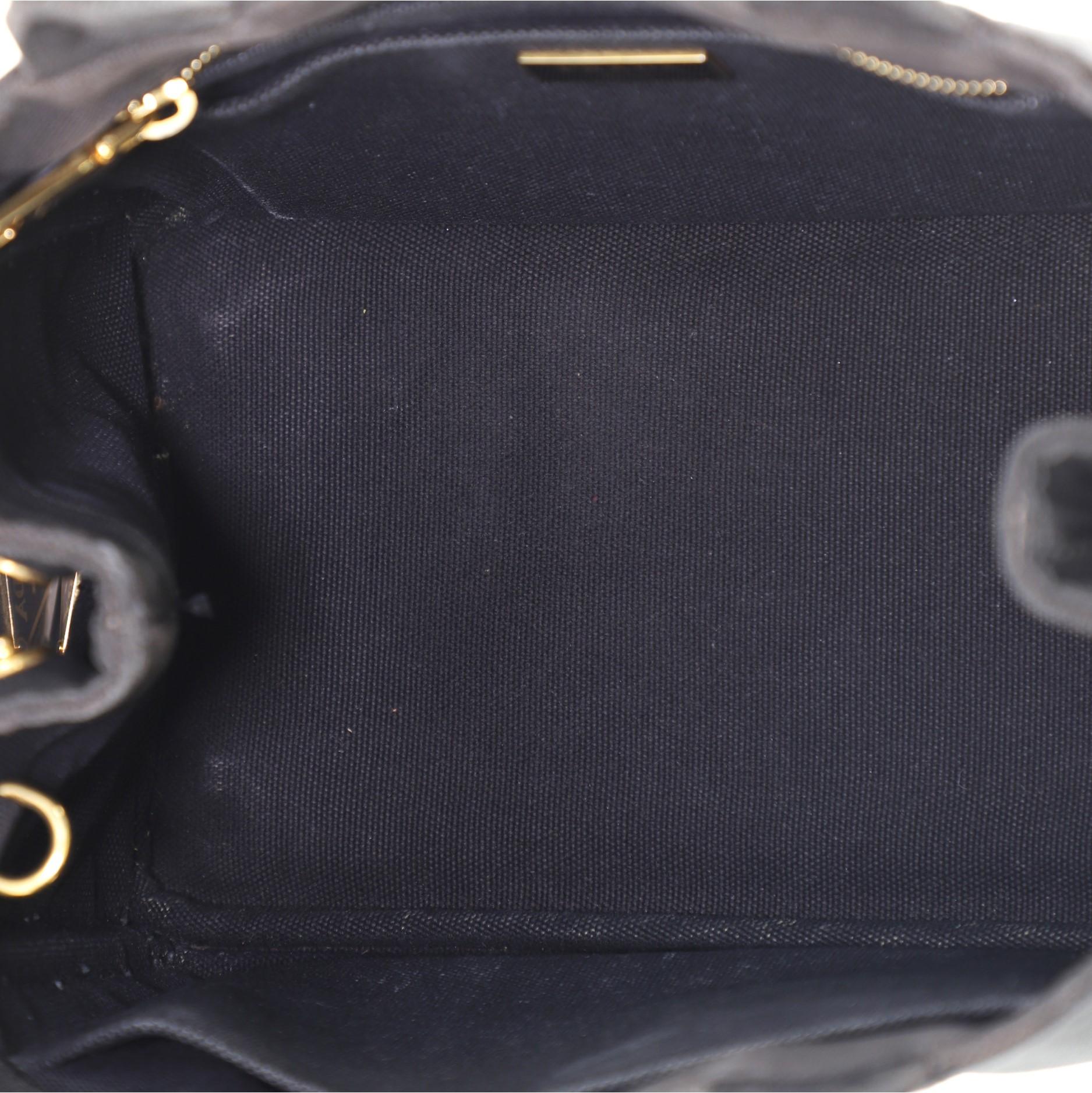 Black Prada Canapa Convertible Tote Canvas Mini