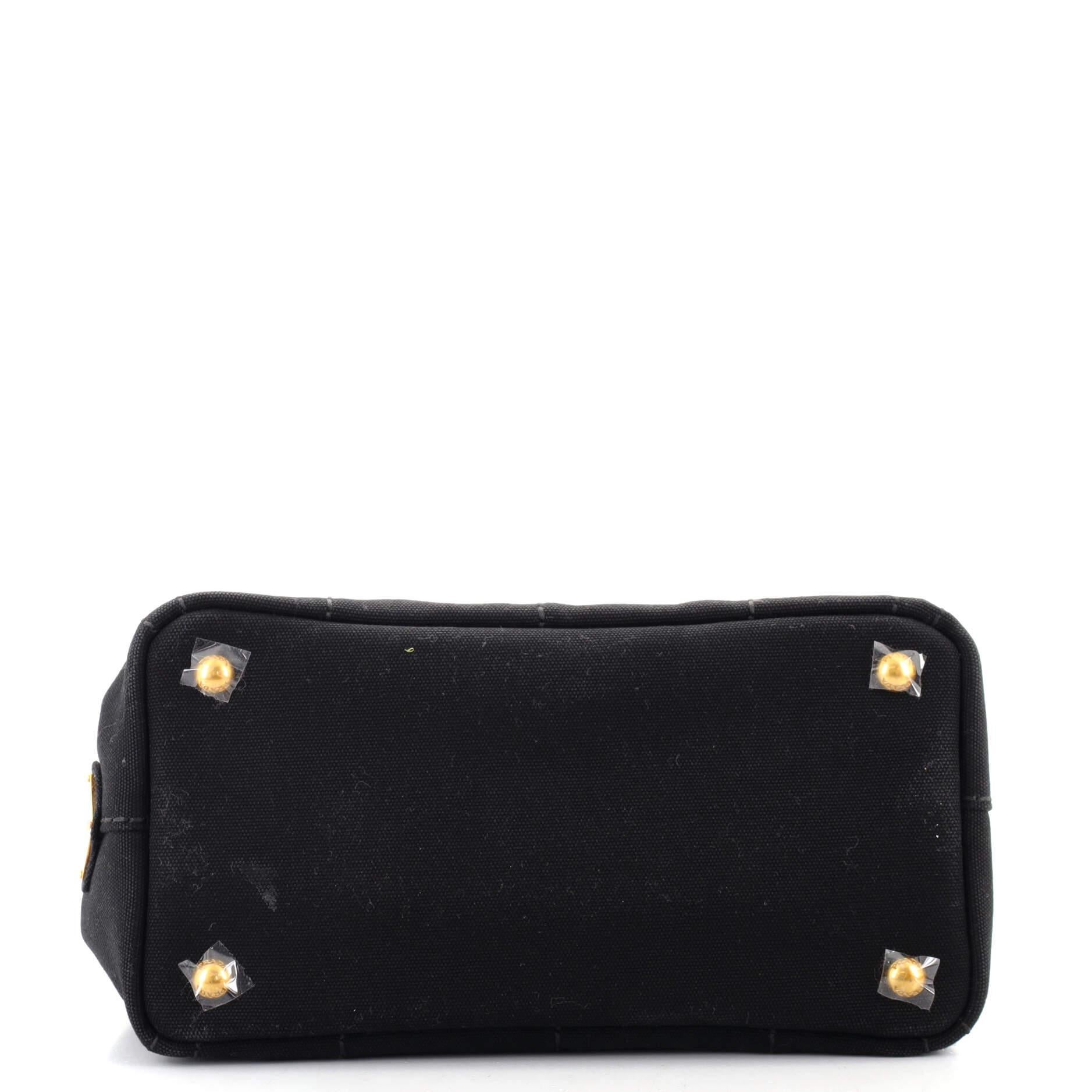 Prada Canapa Convertible Tote Canvas Mini In Good Condition In NY, NY