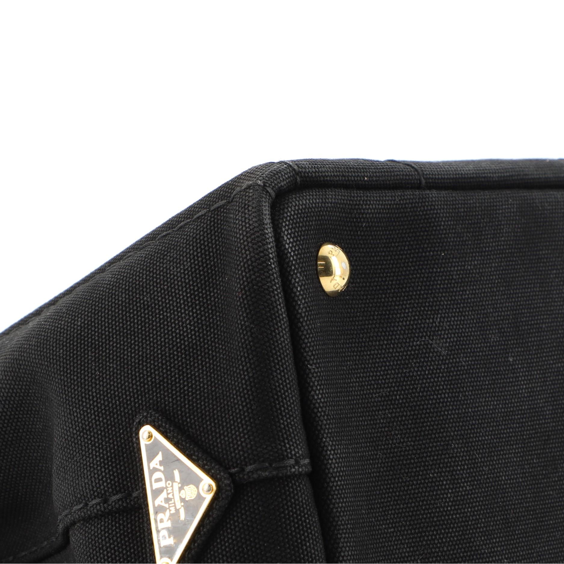 Prada Canapa Convertible Tote Canvas Mini In Good Condition In NY, NY
