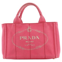 Prada Canapa Convertible Tote Canvas Mini