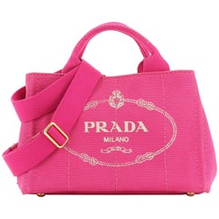 Prada Canapa Convertible Tote Canvas Mini