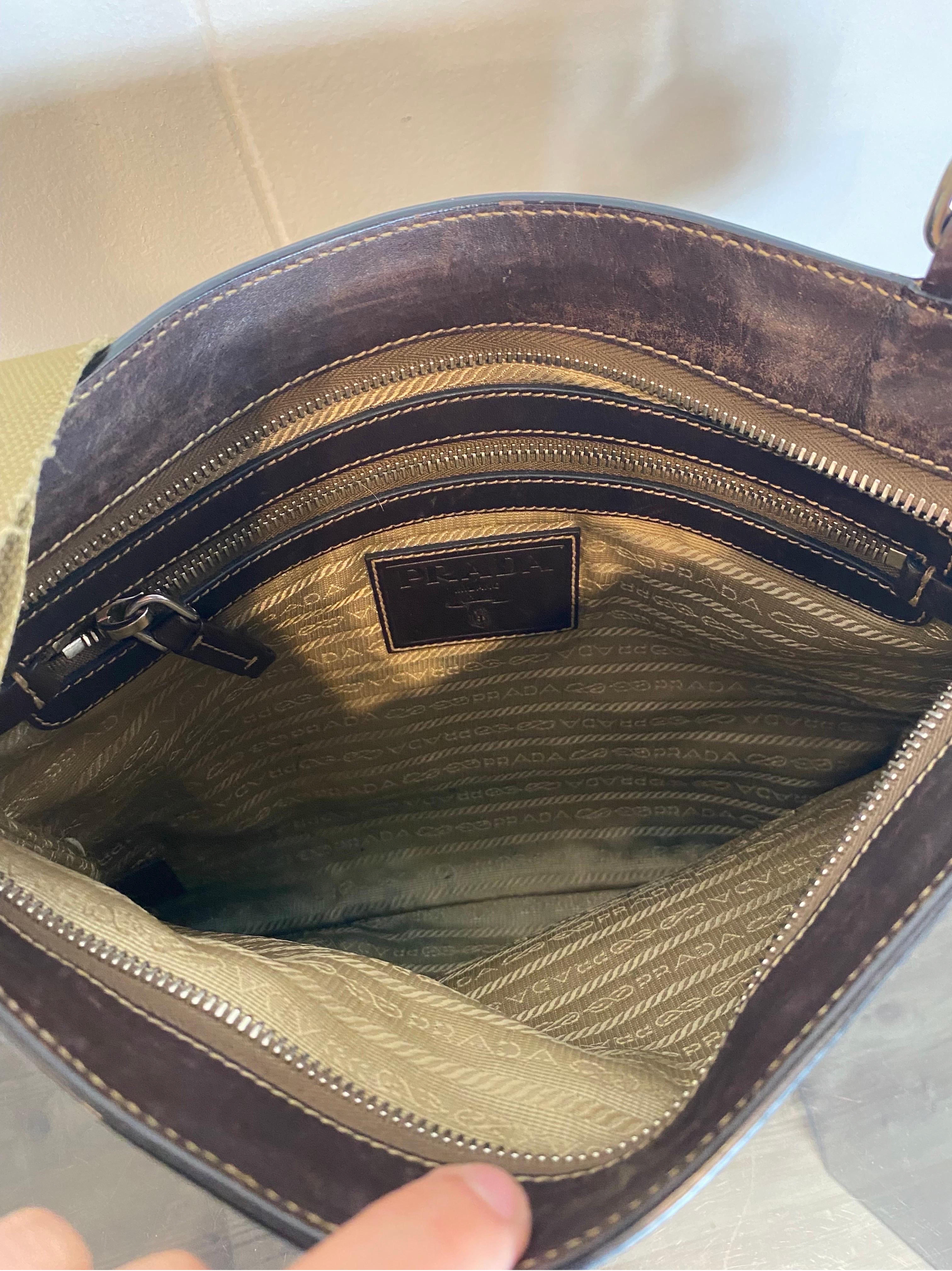 Women's or Men's Prada Canapa shoulder bag in canvas with logo