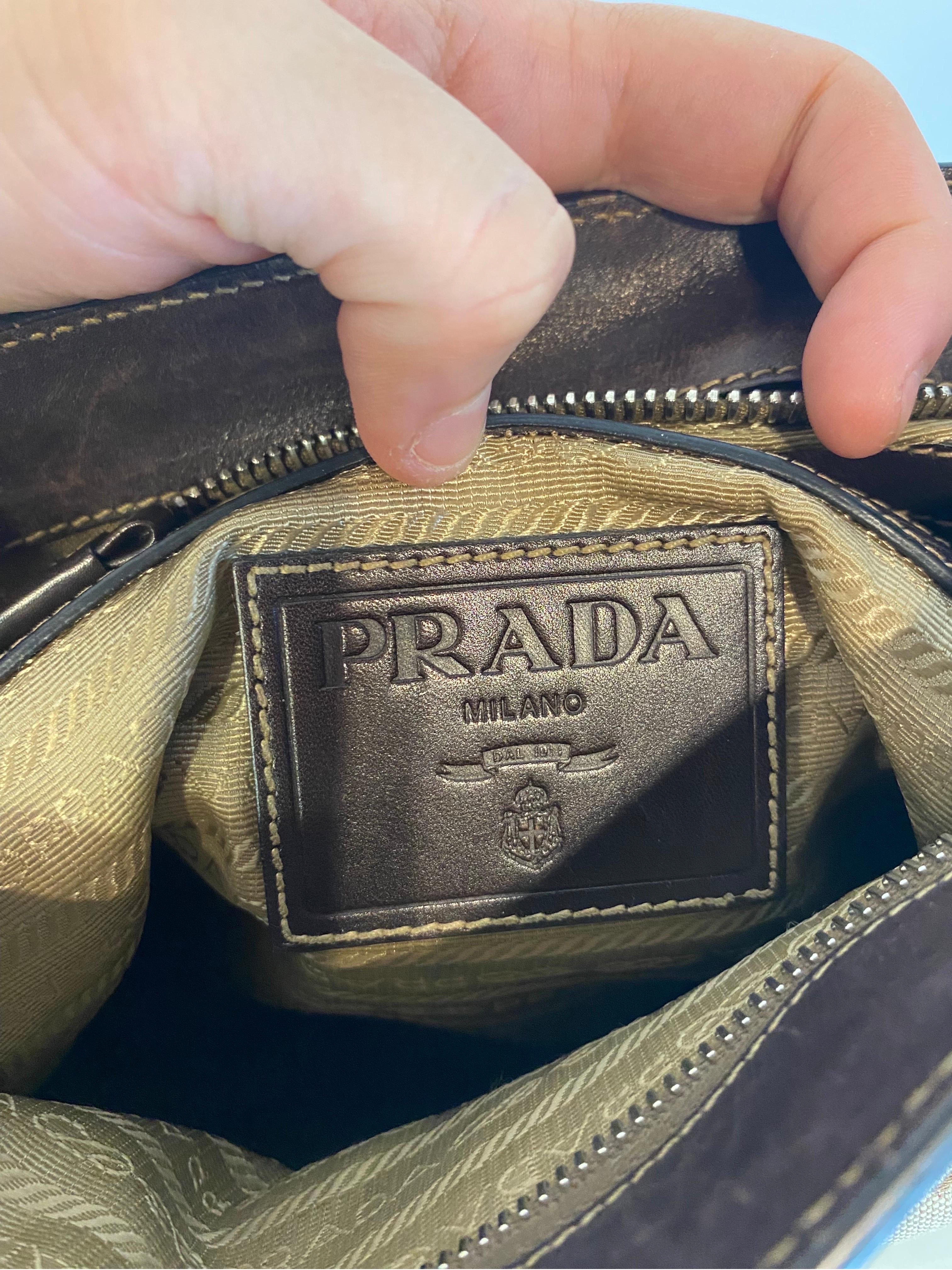 Prada Canapa shoulder bag in canvas with logo 1