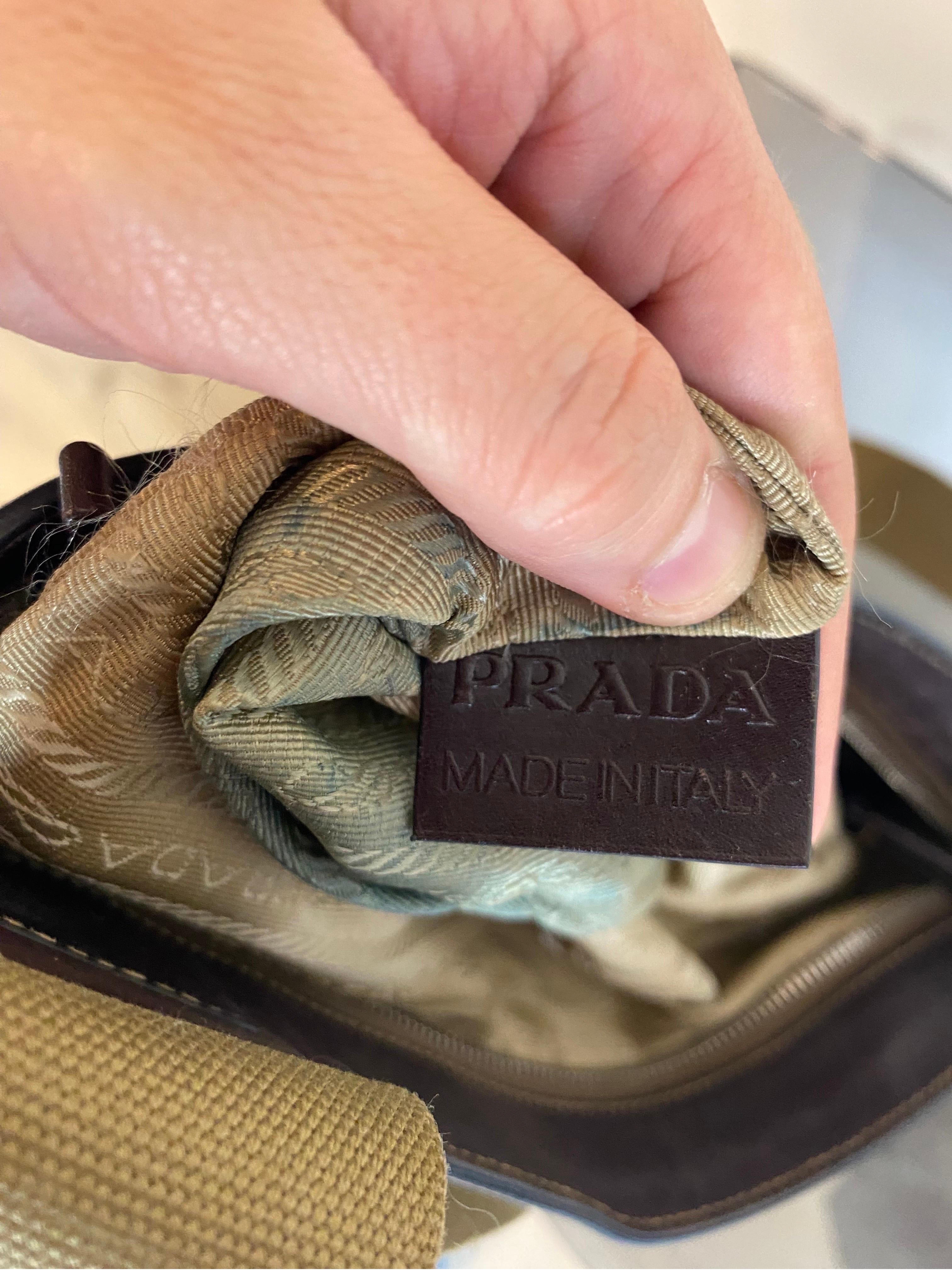 Prada Canapa shoulder bag in canvas with logo 2