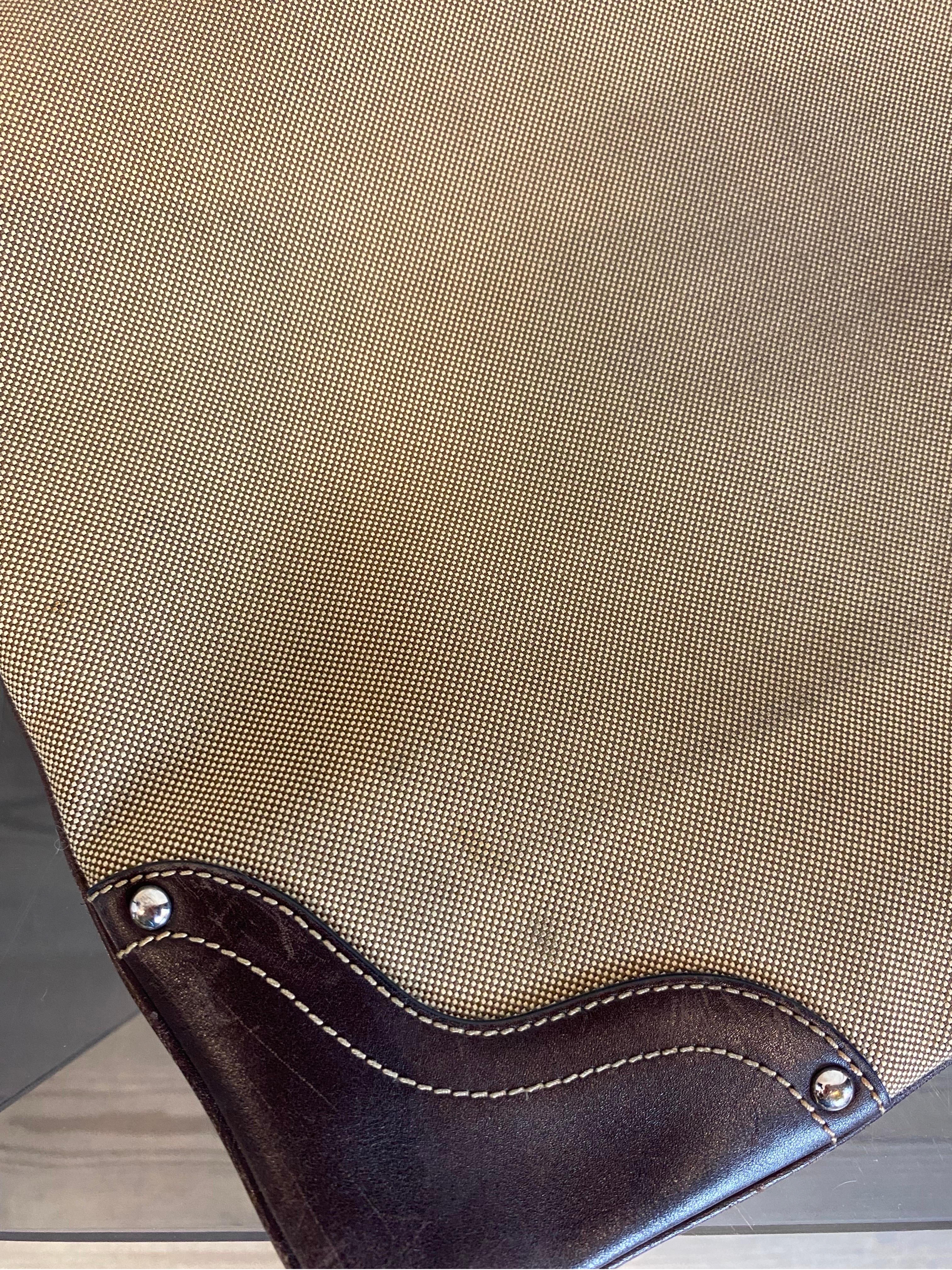 Prada Canapa shoulder bag in canvas with logo 4