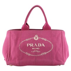 Prada Canapa Tote Canvas Medium
