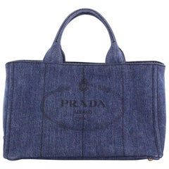 Prada Canapa Tote Denim Small