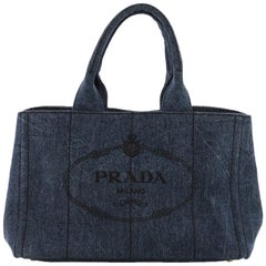 Prada Canapa Tote Denim Small