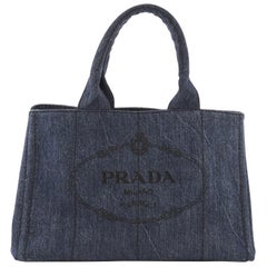 Prada Canapa Tote Denim Small