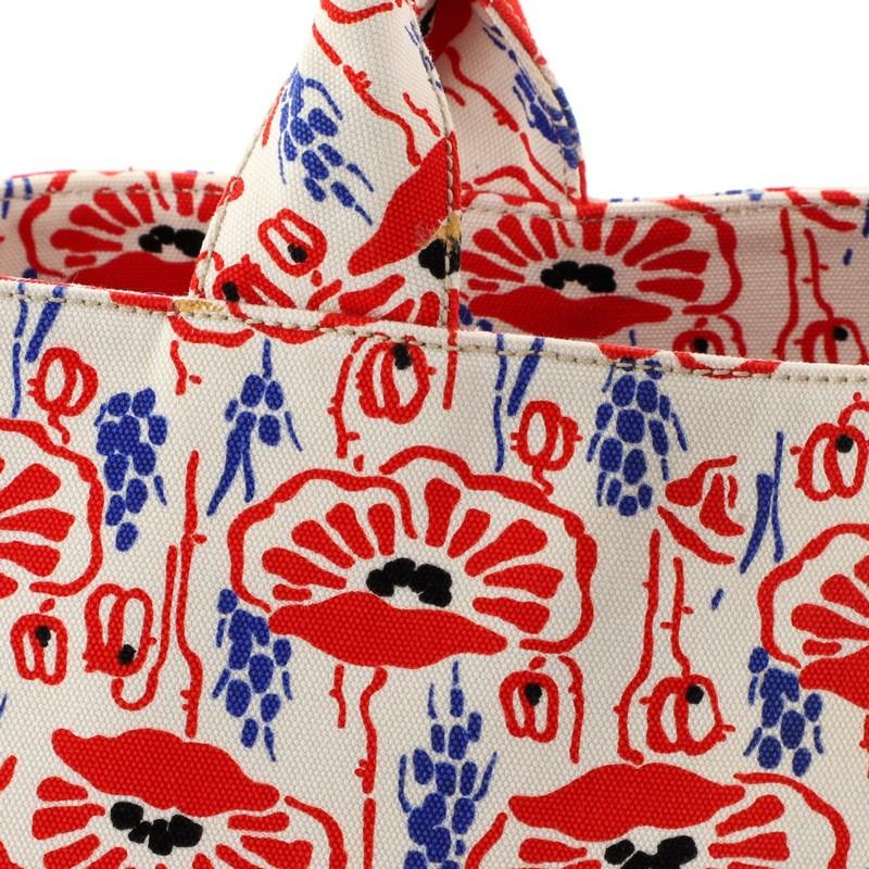 Prada Canapa Tote Printed Canvas Large In Good Condition In NY, NY