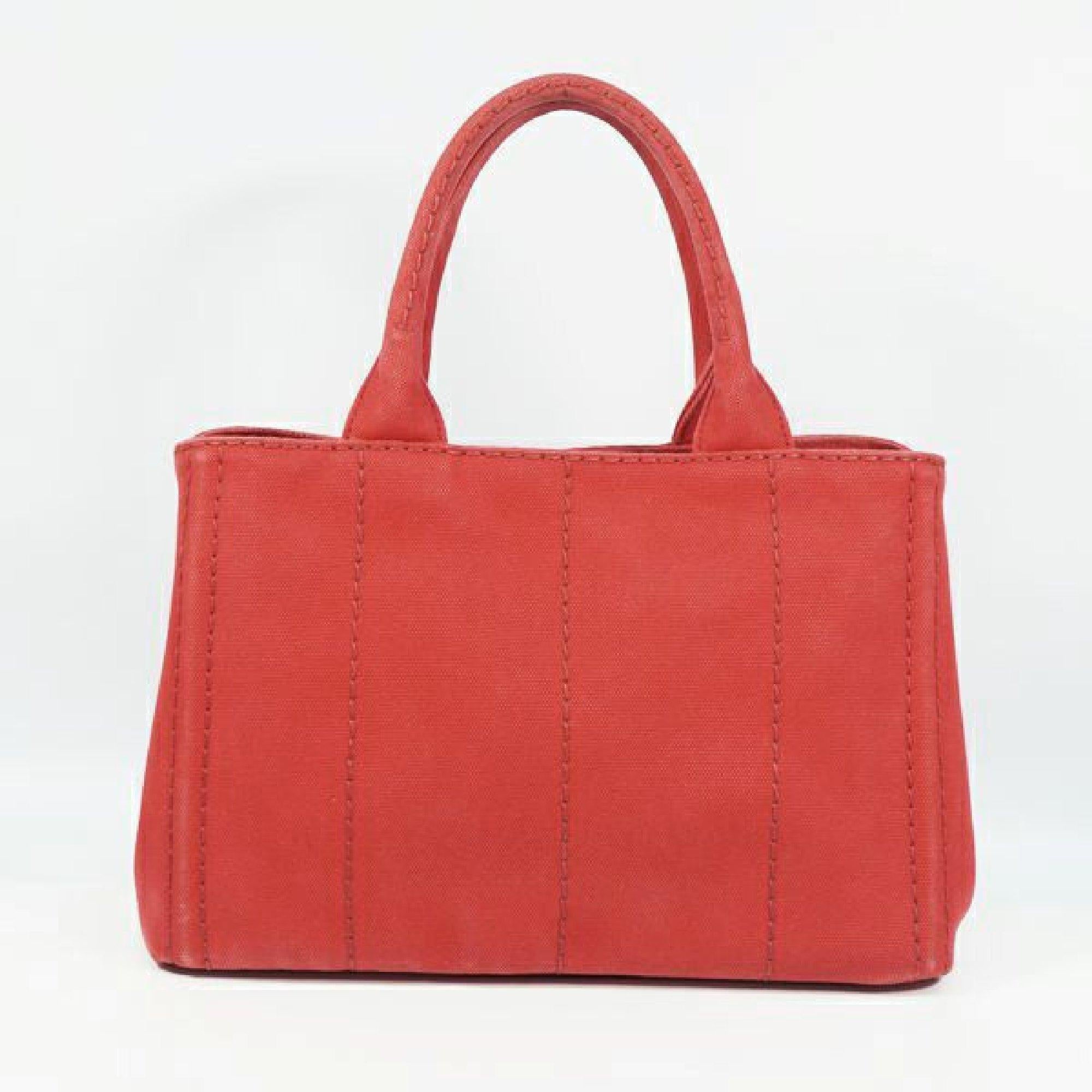 Red PRADA Canapa2WAY Womens tote bag ROSSO/ red