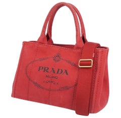 PRADA Canapa2WAY Womens tote bag ROSSO/ red