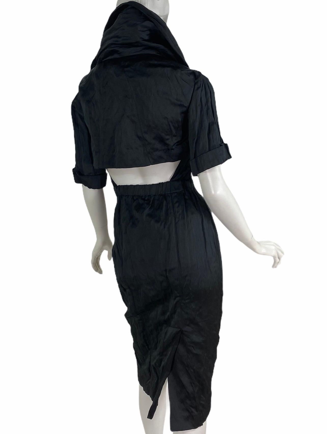 Black Prada Cannette antique black bustier dress 38 - 2