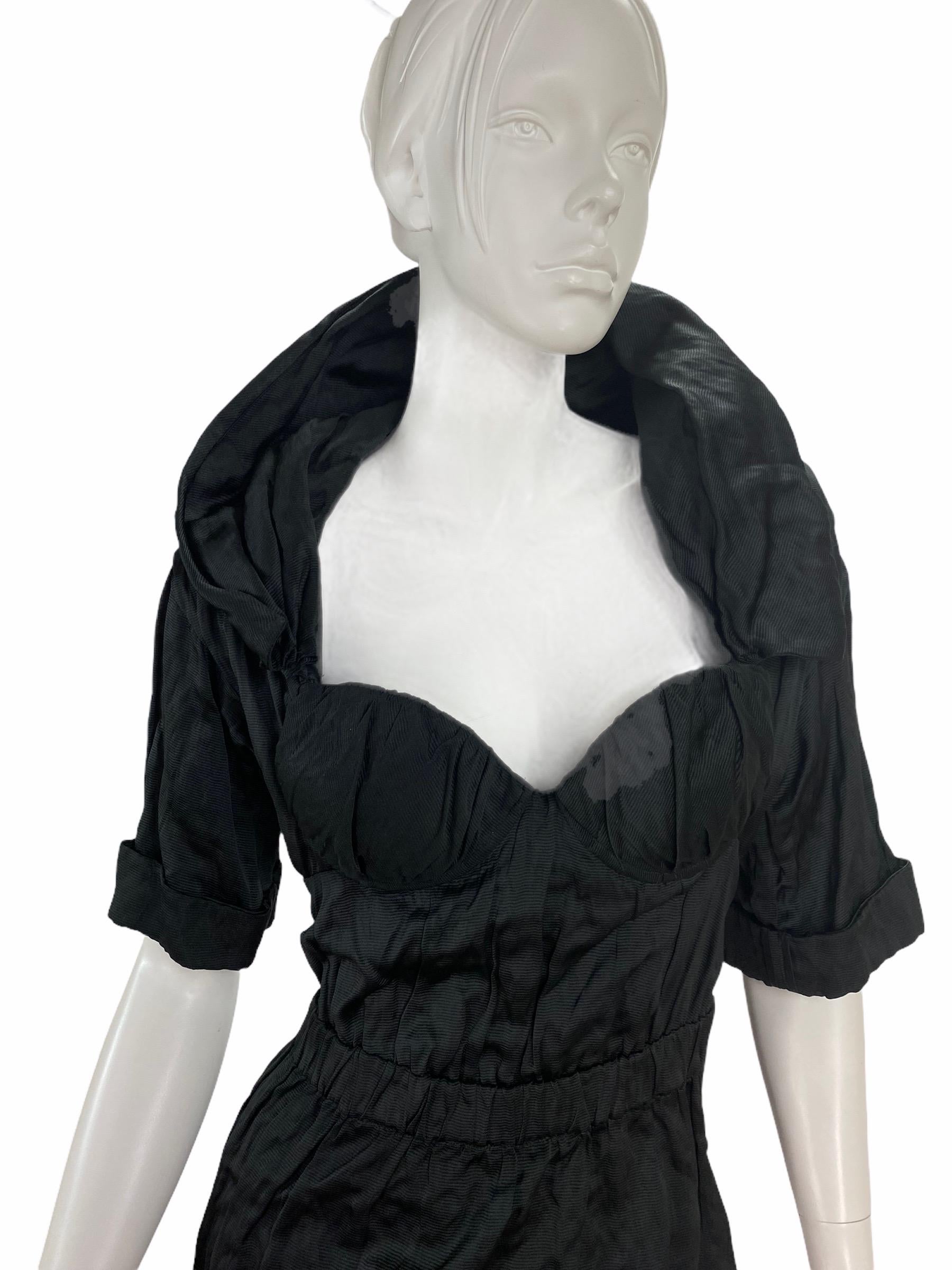 Prada Cannette antique black bustier dress 38 - 2 In New Condition In Montgomery, TX