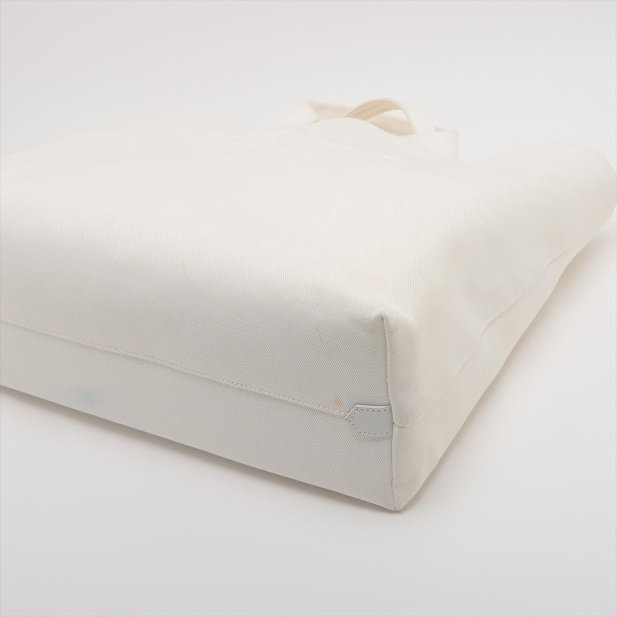 Women's Prada Canvas Two-Way Tote Bag White For Sale