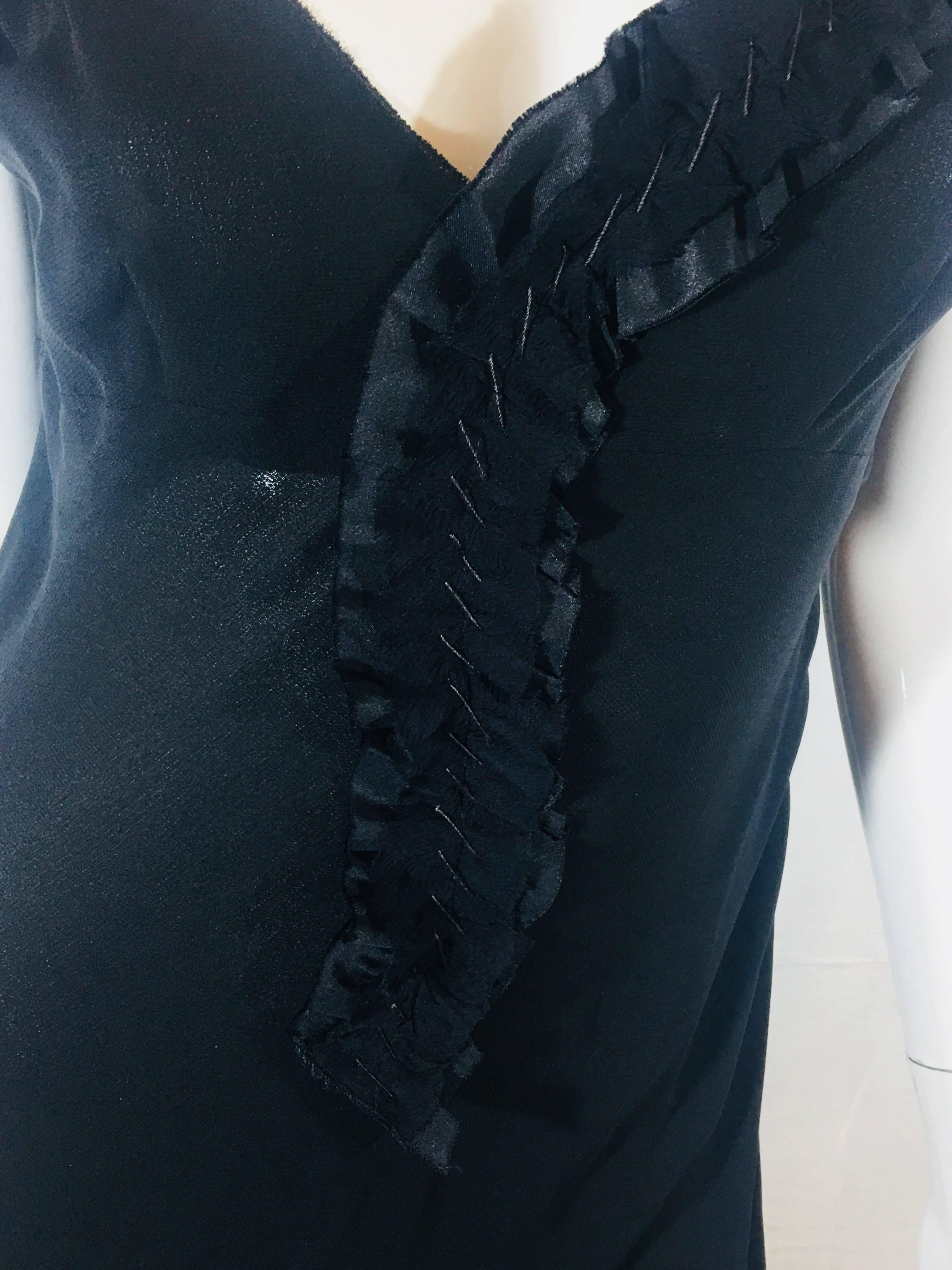 Black Prada Cap Sleeve Dress