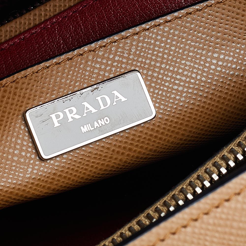 Women's Prada Caramel Leather Double Tote