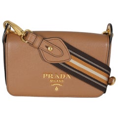 Prada Caramel Vitello Daino Camera Crossbody