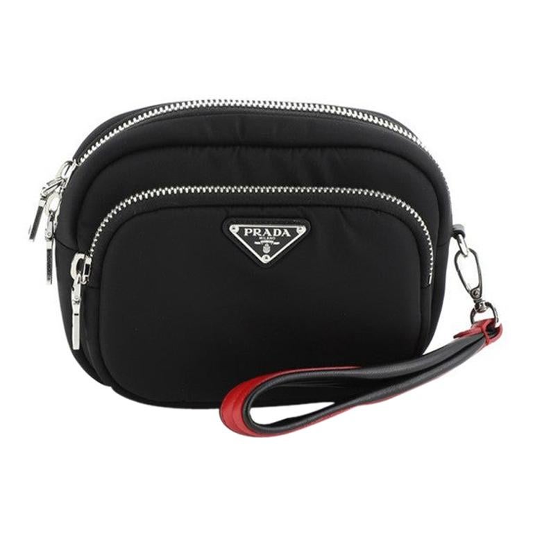 Prada Cargo Zip Pouch Nylon Small at 1stDibs | prada zip pouch