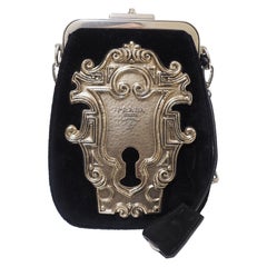 Prada Catwalk velvet lock purse NWOT