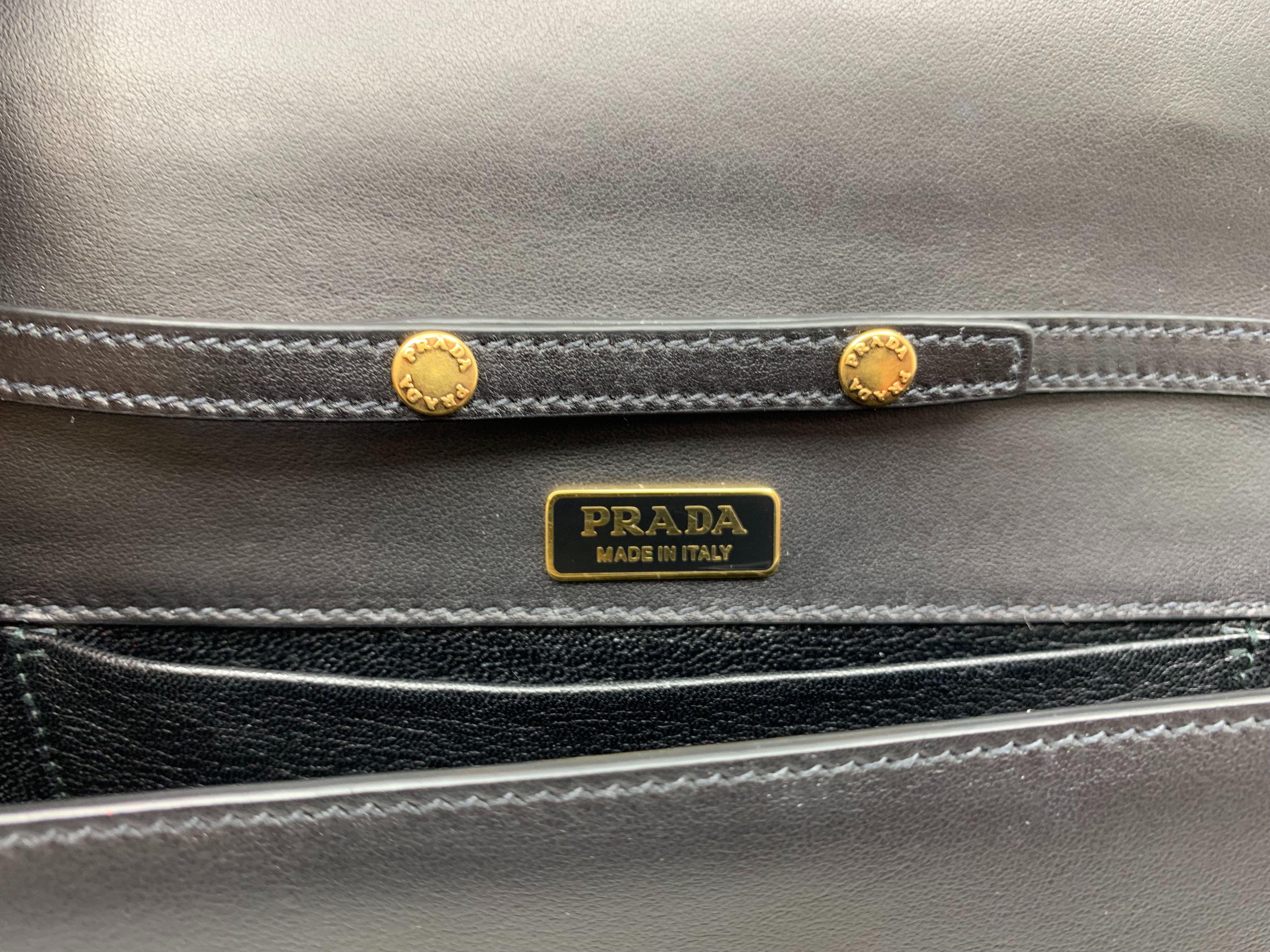 Prada Cashier Calf Saffiano Leather Black Crossbody Ladies Bag 1BF048 2BB0 1