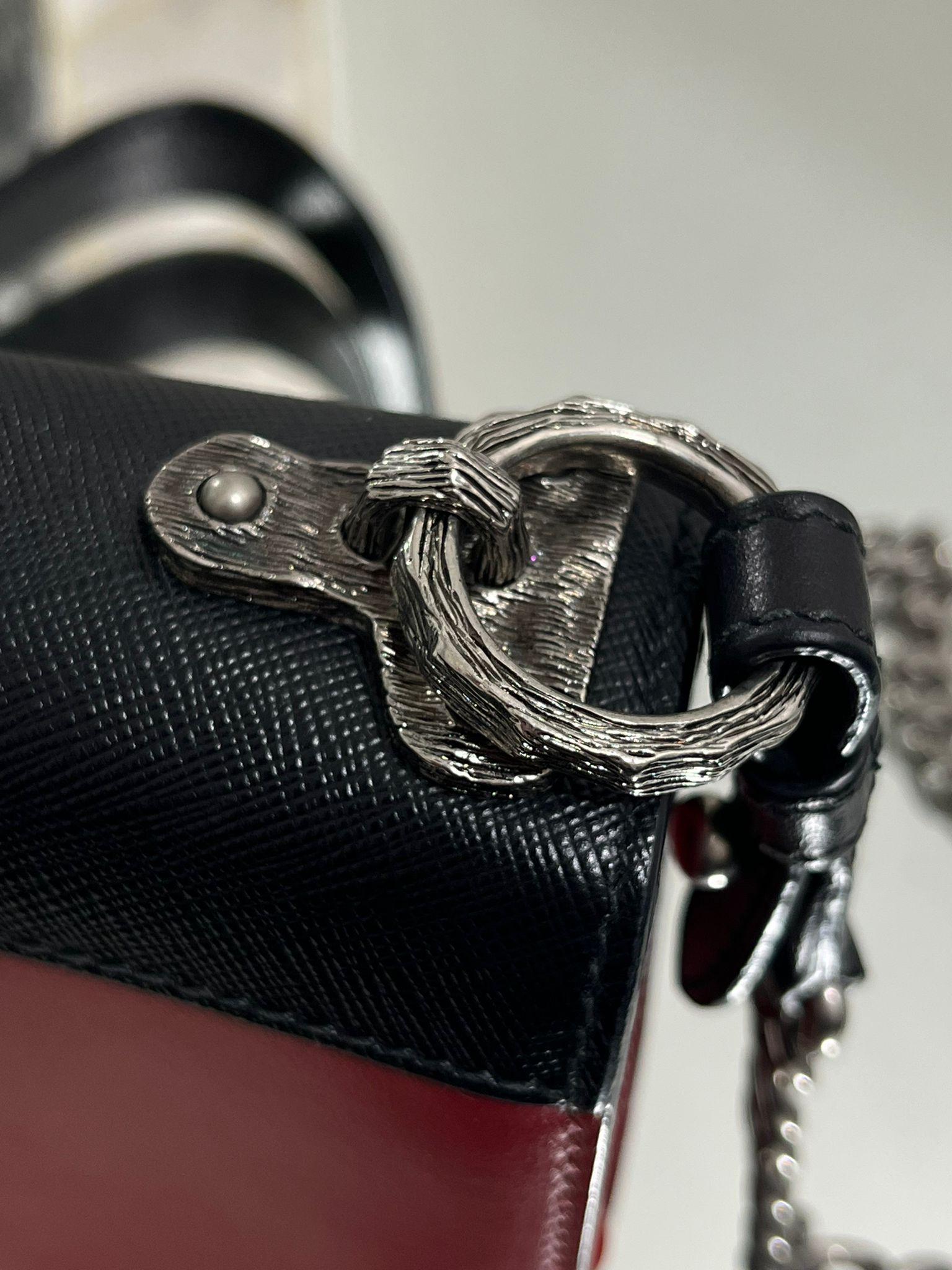 Prada Cashier Crystal Embellished Leather Bag For Sale 4