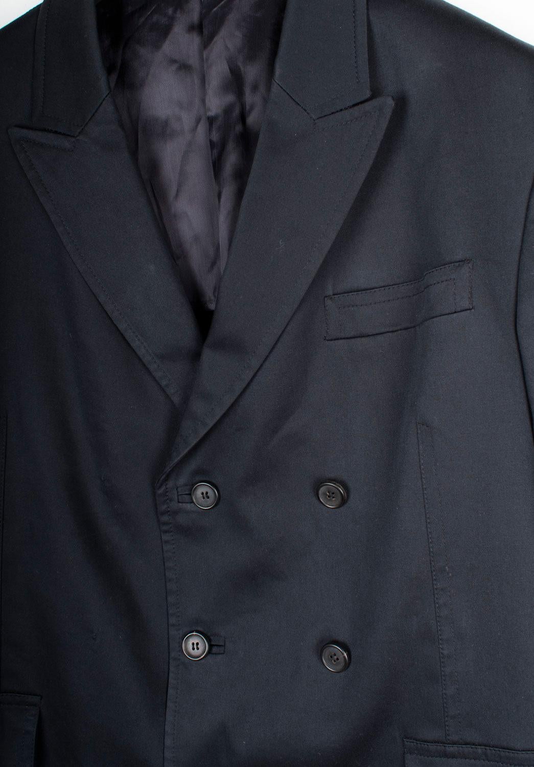 Nero Prada Giacca Casual Blazer Doppio Petto da Uomo Taglia IT50R-M/L, M.L.A. in vendita