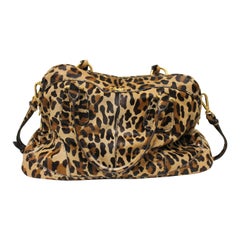 Prada Cavallino Animal Print Satchel