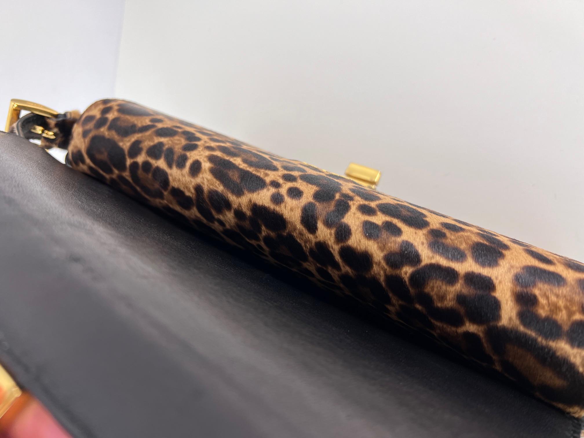Prada Cavallino Leopard calf Hair Shoulder Bag For Sale 9