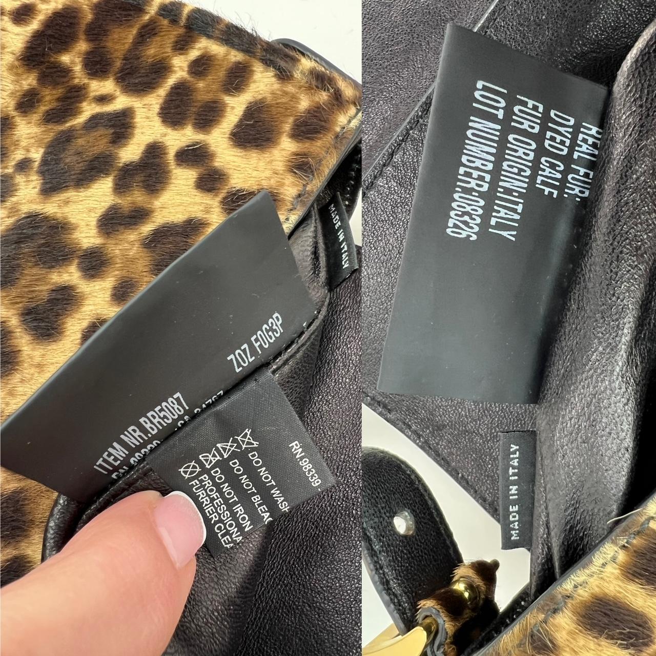 Pre-Owned  100% Authentic
Prada Cavallino Leopard Print Calf Hair Shoulder Bag 
RATING: B   Very Good, well maintained, 
shows minor signs of wear
MATERIAL: lambskin, leopard calf hair
HANDLE:  adjustable leather, leopard calf hair
DROP: 7.5'' to