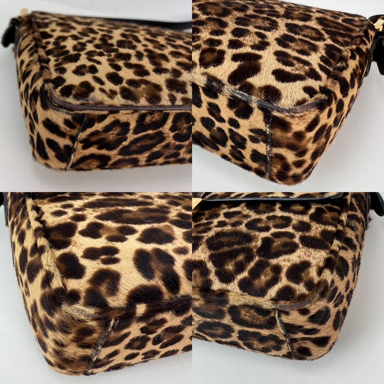 Women's or Men's Prada Cavallino Leopard calf Hair Shoulder Bag For Sale