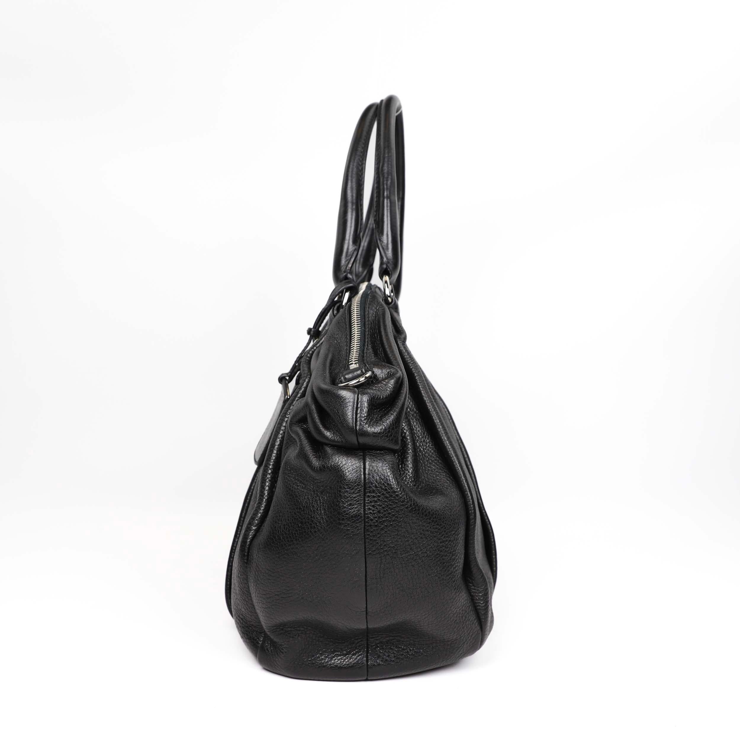 Prada Cervo Antik Leather handbag In Excellent Condition In Rīga, LV