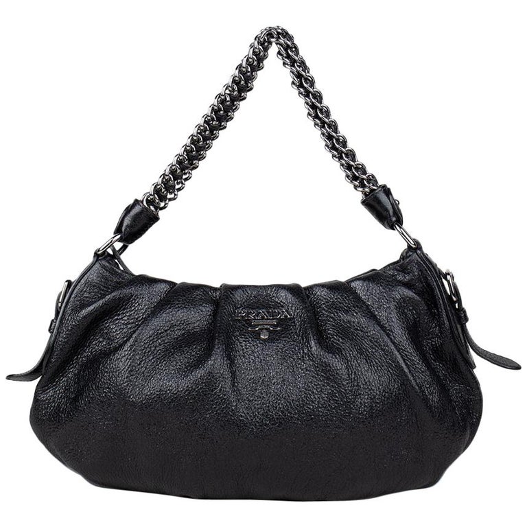 Prada Cervo Lux Leather Chain Shoulder Bag, Luxury, Bags & Wallets
