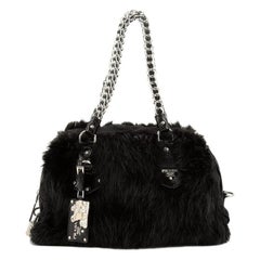 Prada  Chain Bowler Bag Fur Medium