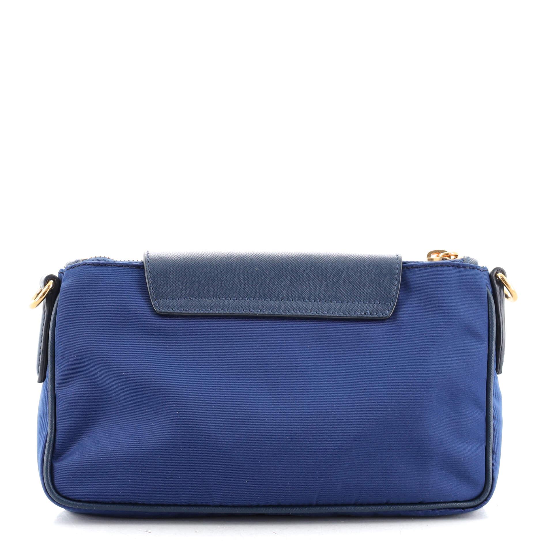 Prada Chain Crossbody Bag Tessuto and Saffiano Leather Small at 1stDibs