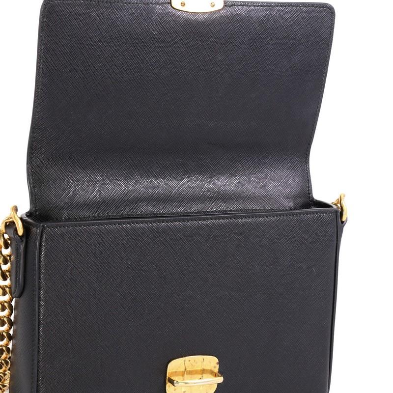 Prada Chain Flap Bag Saffiano Leather Small 2