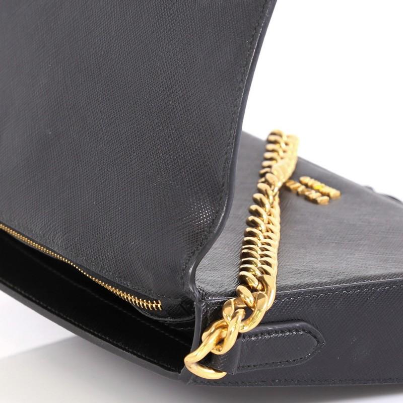 Prada Chain Flap Bag Saffiano Leather Small 3