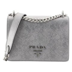 Prada Chain Flap Bag Saffiano Leather Small Red 1825761