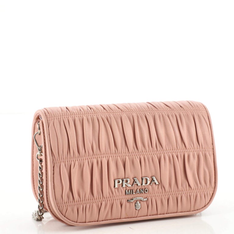 Prada Chain Flap Crossbody Bag Nappa Gaufre Small at 1stDibs