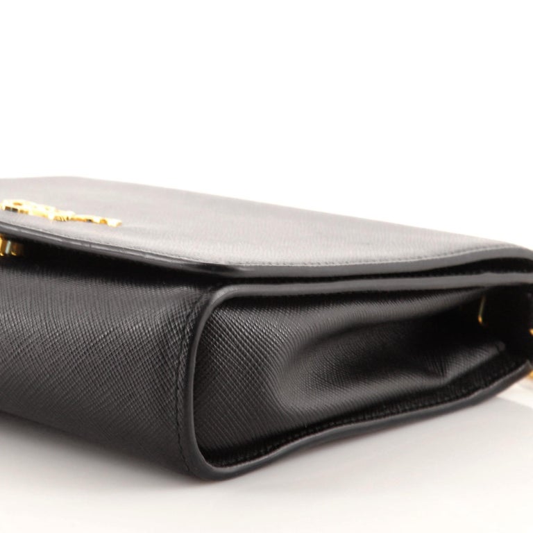 Prada Chain Flap Crossbody Bag Saffiano Leather Mini at 1stDibs