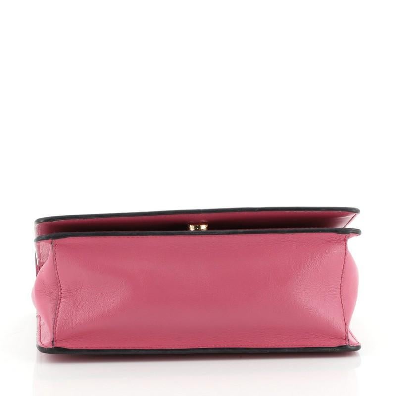 Prada Chain Flap Crossbody Bag Vernice Saffiano Leather Small In Good Condition In NY, NY