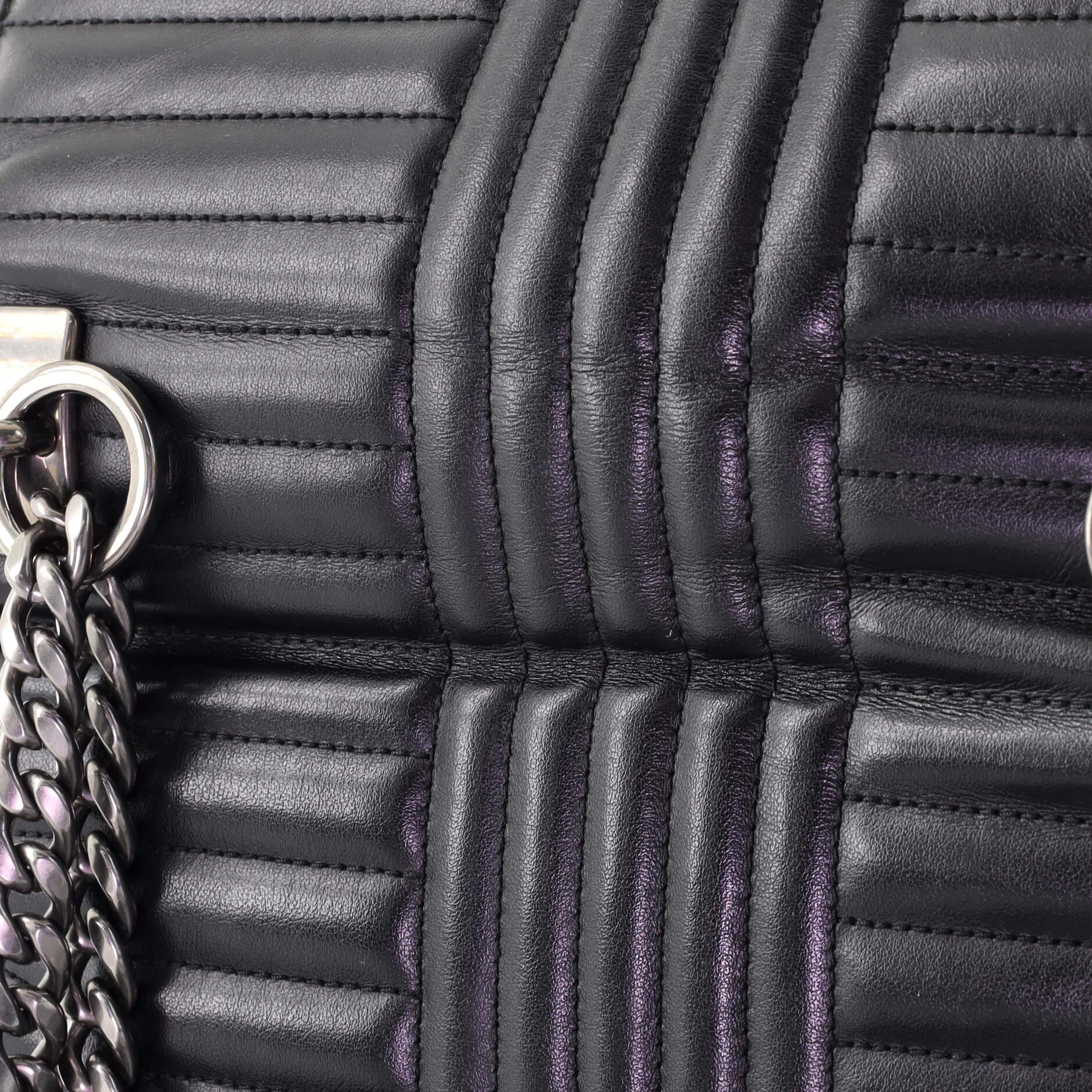 Black Prada Chain Flap Shoulder Bag Diagramme Quilted Leather Medium