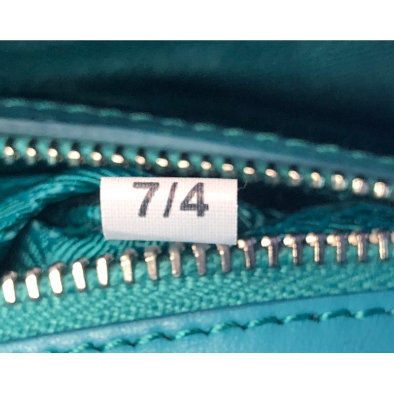 Blue Prada Chain Flap Shoulder Bag Diagramme Quilted Leather Small