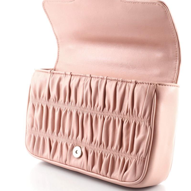 Prada Chain Flap Shoulder Bag Nappa Gaufre Medium In Fair Condition In NY, NY