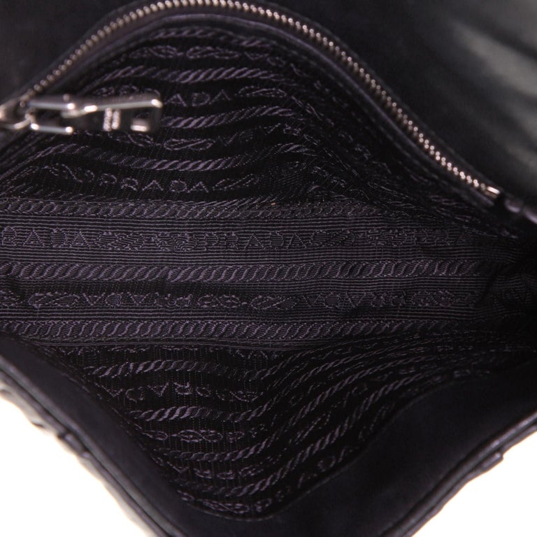 Prada Chain Flap Shoulder Bag Nappa Gaufre Small at 1stDibs