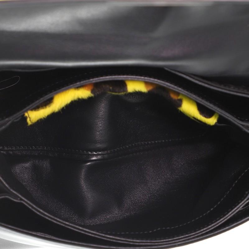 Prada Chain Flap Shoulder Bag Pony Hair and Nylon Medium 1